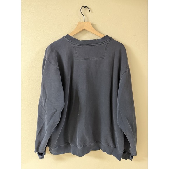 Vintage LL Bean Men's Sweatshirt Crew Neck Navy Blue Pullover Size Lrg Spell Out - Picture 2 of 6